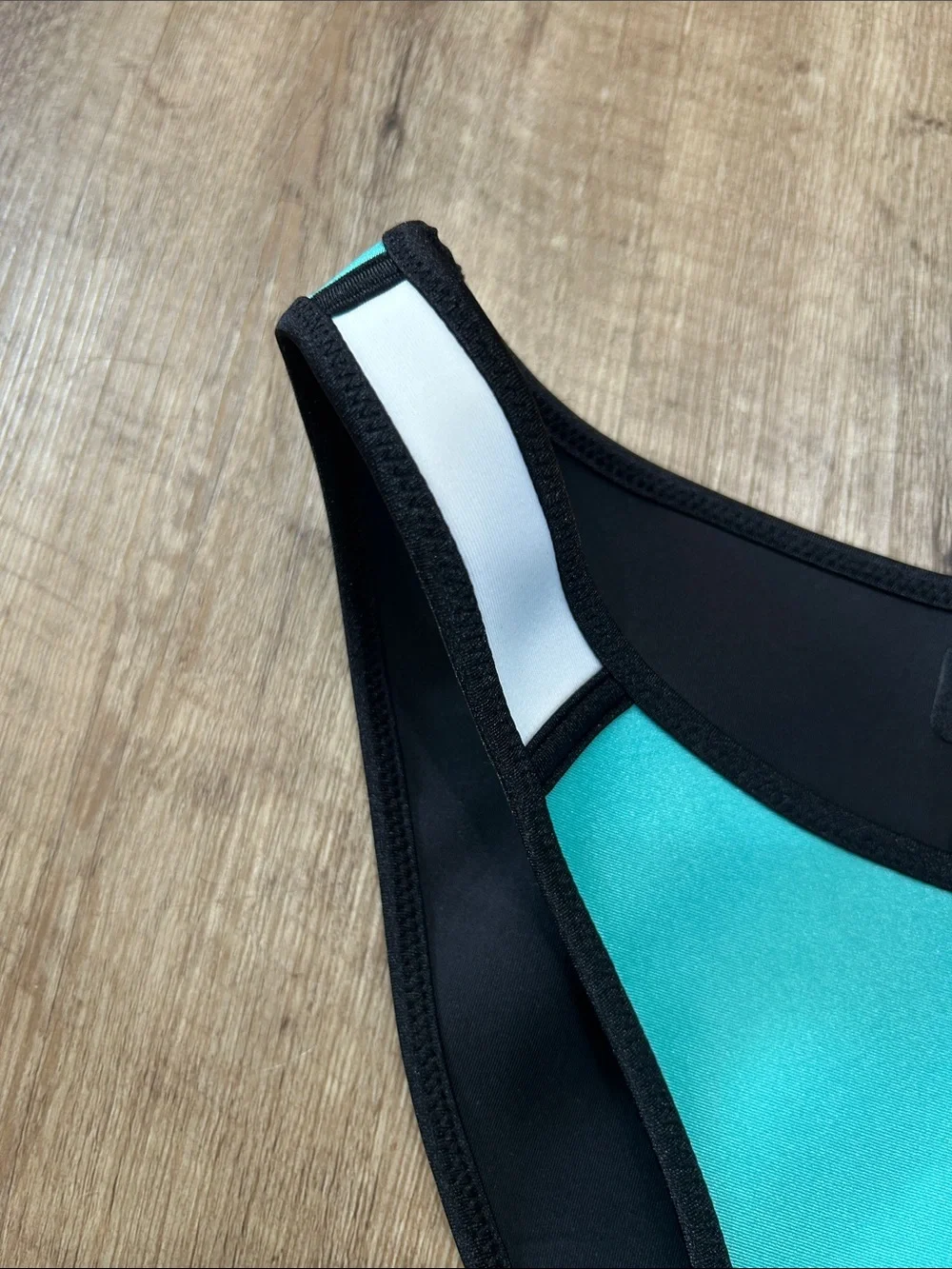 triangl swimwear Teal Bikini Bottom with Black & White Trim